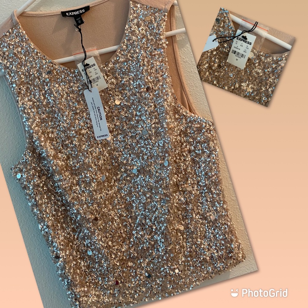 Rose Gold sequenced blouse